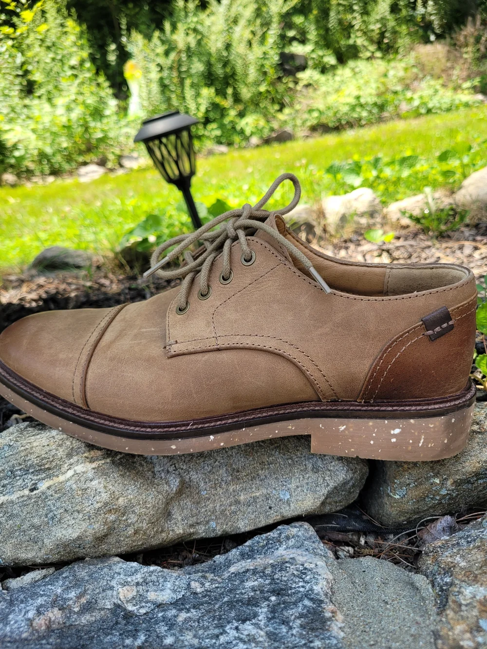 Crown Vintage Brown Leather Lace-Up Oxfords Mens 8.5